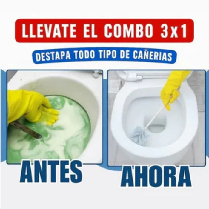 Wild Tornado™ Destapador y Limpiador de Cañerías Profesional pack 3 unidades + envio gratis