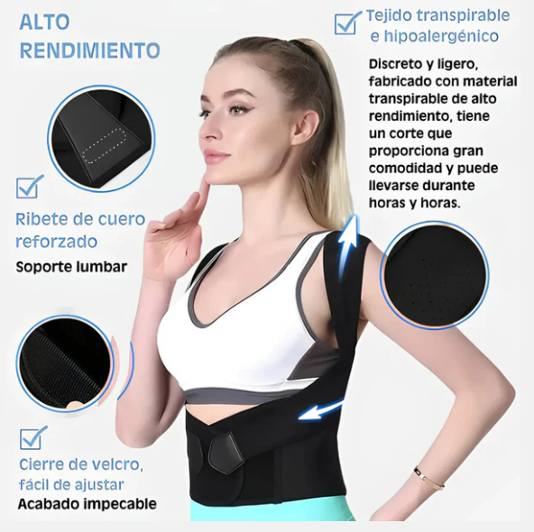 FlexBack Corrector de Postura Unisex Premium (Pedir 1 talla + de la que usas)