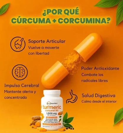 Turmeric Curcumin 95 - Recupera tu movilidad y vive con total confort de forma 100% natural