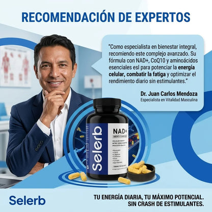 Selerb NAD+ Energía Celular, Soporte Prostático y Rendimiento Masculino