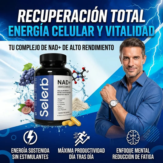Selerb NAD+ Energía Celular, Soporte Prostático y Rendimiento Masculino